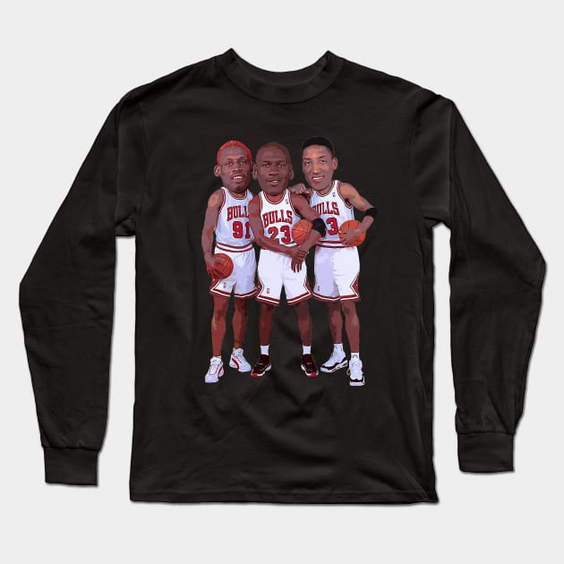 BULLS trio Long Sleeve T-Shirt by Buff Geeks Art